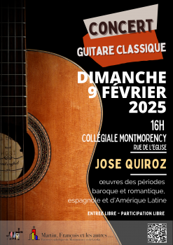 Concert guitare classique 9 février 2025